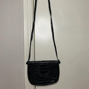 Vintage Small Black Patent Leather Crossbody
